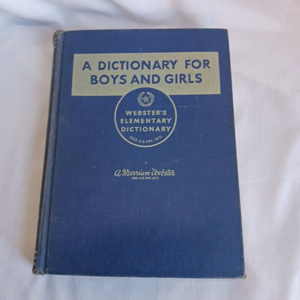 Vintage Merriam Webster Dictionary Boys and Girls